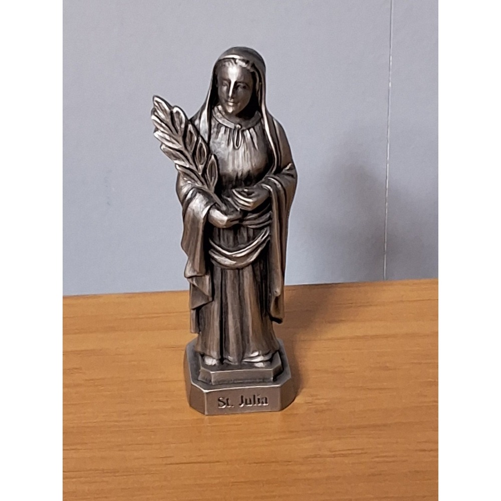 Vintage St. Julia 3.5" Pewter Figurine. Made In The USA. GVC